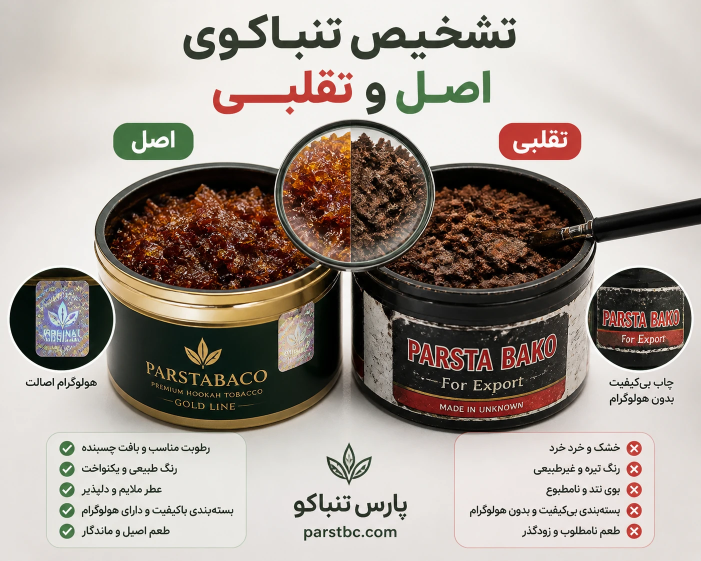 ۱۵ راز طلایی برای تشخیص تنباکو اصل: قویترین راهنمای خرید و بررسی تخصصی قلیان