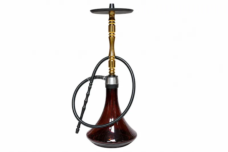 قلیان تنه گلد-تُنگ شرابی کارمانیا | Gold-Wine Decanter Hookah